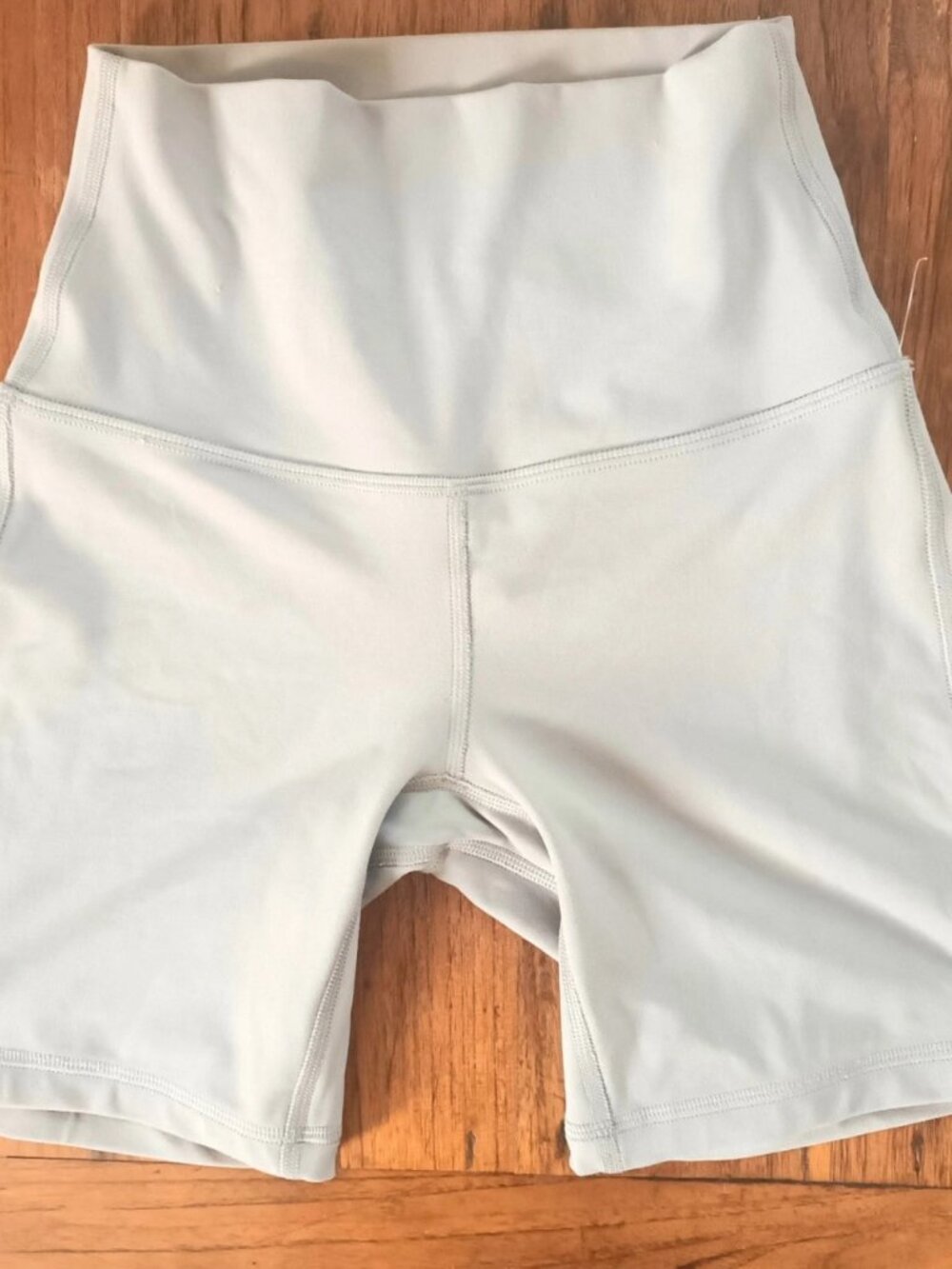 Women's Light Gray High Waisted Biker Shorts Size S / EU 36 / US 4